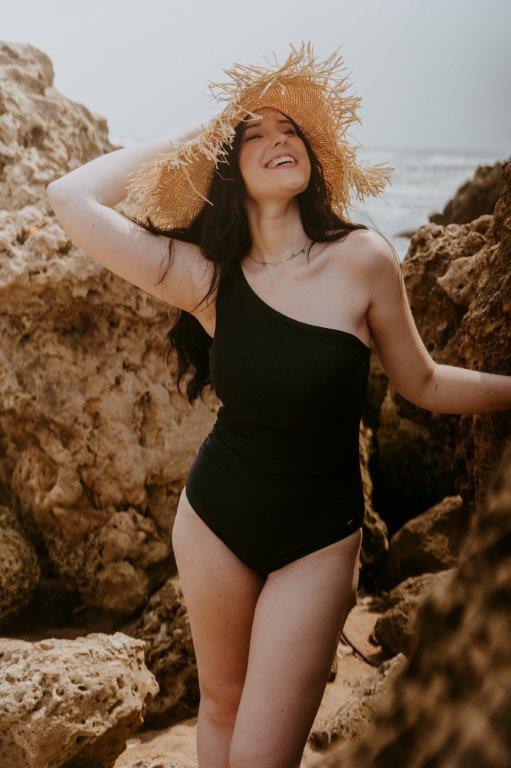 One Shoulder One Piece - Classic Black