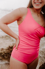Load image into Gallery viewer, One Shoulder One Piece - Perfectly Pink
