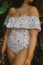 Load image into Gallery viewer, Off the Shoulder One Piece - Ocean Leopard
