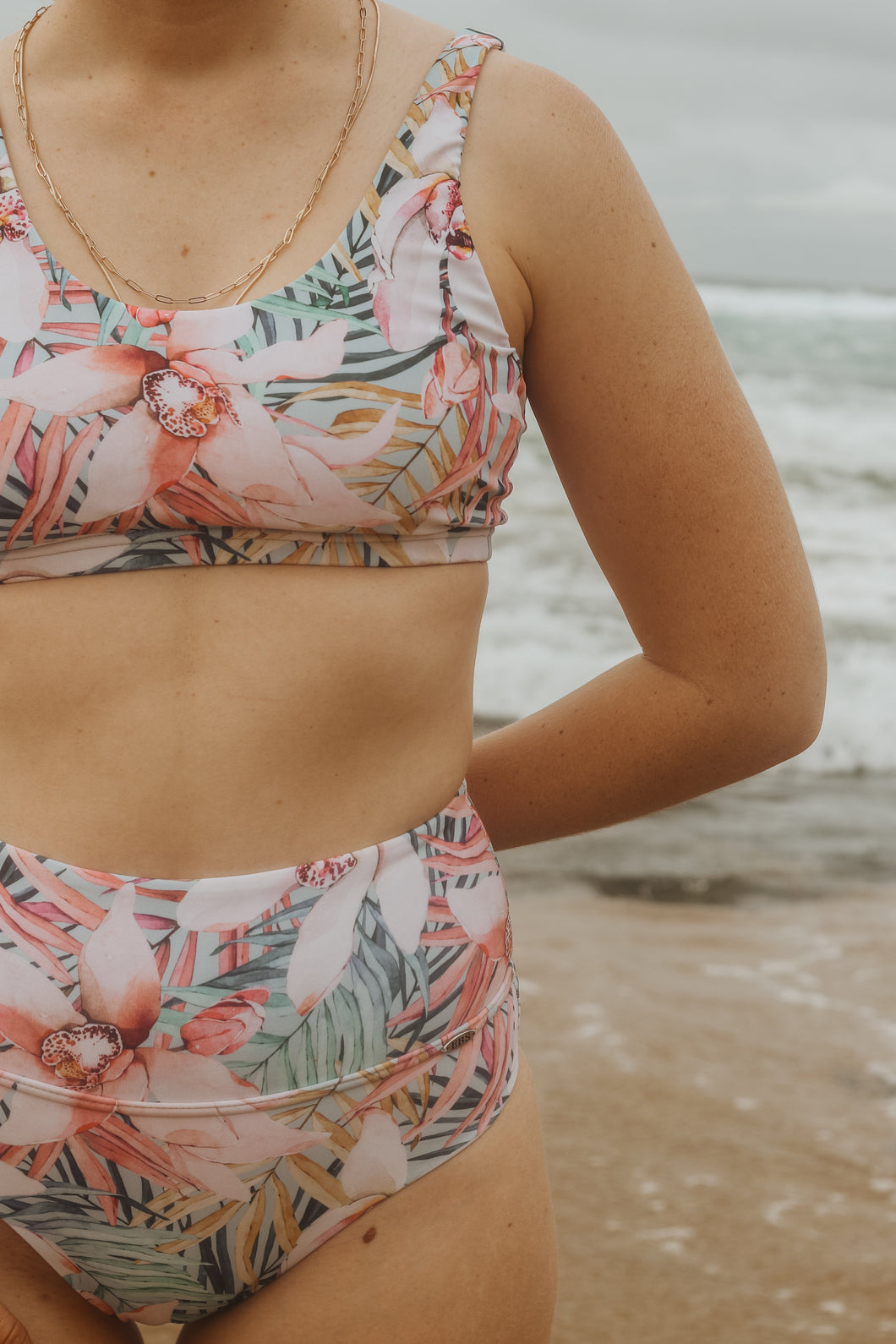 Sporty Crop Top - Tropical Floral